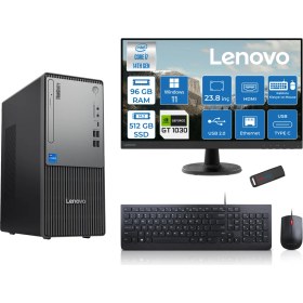 Resim Lenovo Thinkcentre Neo 50T Gen5 Intel Core I7 14700 96GB Ddr5 512GB SSD 23.8 Inç Monitör Windows 11 Home Nvidia GT1030 4gb Masaüstü Bilgisayar 10302412UAS0GL00H27 + Zetta Flash Bellek 