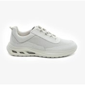 Resim Greyder 18411 Kirli Beyaz Hakiki Deri Erkek Sneaker Spor Ayakkabı 