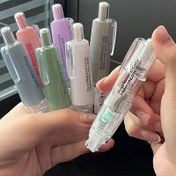 Resim 2 adet Beyaz Düzeltme Bandı, 6mm Geri Çekilebilir Gradyan Düzeltme Bandı, Kullanımı Kolay, Yırtılmaya Dayanıklı, Kalem Şeklinde, Pürüzsüz Hızlı Kuruyan, Okul ve Ofis Malzemeleri İçin Uygun 