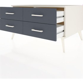 Resim Kronos Şifonyer 4 Raflı 88x59x48 Aytaşı-aytaşı/antrasit Aytaşı/antrasit 