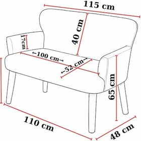 Resim Azra Mobilya Çay Seti Koltuk Takımı - Cafe - Balkon - Bahçe - Ofis Mobilyası - Salon Oturma Grubu Karışık Desen Kiremit 