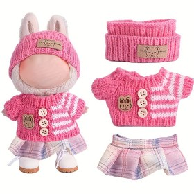 Resim LABUBU için Kıyafetler, Özel Sevimli Aksesuar Seti - Labubu Bebek İçin, 16.99 cm Sadece Giysiler (Bebek Dahil Değildir), Mükemmel Etek Takımı, Çoklu Renk Seçenekleri, Şık ve Kaliteli Çocuk Kıyafeti, İdeal Tatil ve Doğum Günü Hediyesi 