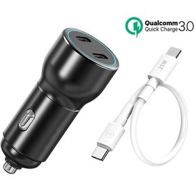 Resim Hızlı Araç Şarj Aleti - Araba Şarjı Cihazı Ve 25cm Kablo 