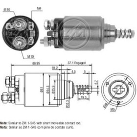 Resim ZM 24v Marş Otomatiği Bosch Tipi (SOL TEK ÇIKIŞ) (GÜMÜŞ CIVATA) 010 