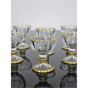 Resim 6'lı Cam Yaldızlı Mini Sunumluklar, Şık ve Zarif Çeyiz Takımı 