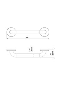 Resim Csk - 40 Cm Bedensel Engelli Tutunma Barı - Be 3005 Krom 