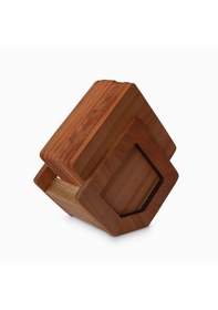 Resim Woodsaka Üçgen Bardak Altlığı - Özel Kutusu Ve 8 Bardak Altlığı - Ahşap 