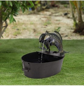 Resim Xindoker Zeytin Ağacı Desenli Su Akışlı Bahçe Süs Özel Kalite Reçine Sanatı Stokta Hızlı Teslimat 