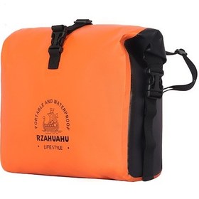 Resim Padalink Motosiklet Ön Cep İçin Su Geçirmez Pvc Depolama Çantası - Telefon Ve Eşya Saklama - Turuncu Turuncu 