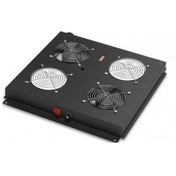 Resim Günko 1U 19 Rack Mount Kabinet 2 Li Fan Dijital Termostatlı 