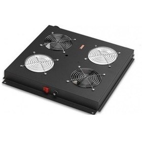 Resim Günko 1U 19 Rack Mount Kabinet 2 Li Fan Dijital Termostatlı 