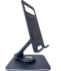Resim Sore 360 Derece Dönebilen Lüks Katlanabilir Metal Tablet Ve Telefon Tutucu Stant Masaüstü Şarj Stand 