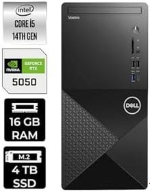 Resim Dell Vostro 3030MT i5 14600 16GB 4TB SSD RTX5050/8GB W11H Masaüstü Bilgisayar 