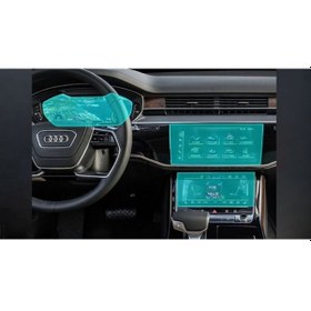 Resim Audi A8 2023-2024 Model Alt Üst Multimedya Ve Gösterge 3 Parça Ekran Koruma 