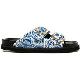 Resim Terlik Kadın Galıa G106358 Genuins Vegan Tile Blue Tile Blue 