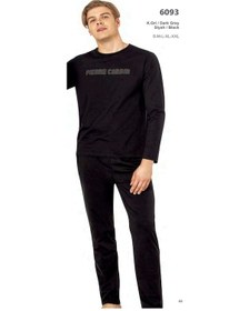 Resim Pierre Cardin 6093 Erkek Uzun Kollu Bisiklet Yaka Pijama Takımı-siyah-siyah-s Çok Renkli 