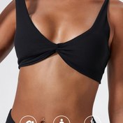 Resim 1 adet Kadınlar için Ultra-Yumuşak Nefes Alabilen Yoga Spor Sütyeni, Döndürme Tasarımı Göğüs Desteği ve Sırtı Açık Tasarım - Şık Düz Renk Spor Salonu, Koşu, Pilates, Açık Hava Aktiviteleri, Spor Giyim, Zarif Spor Kıyafeti, Yüksek Kaliteli Malzeme 