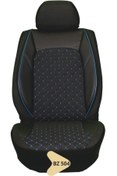 Resim K-Design ELİT JAKAR YASTIKLI KOLTUK KILIFI SERİSİ SİYAH-MAVİ ÇİZGİLİ BZ504 