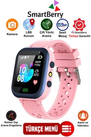 Resim Smartberry Z5 Lbs Konumlu Akıllı Çocuk Takip Saati Sim Kartlı Arama, Kameralı, Gizli Dinleme Özellikli - Pembe 