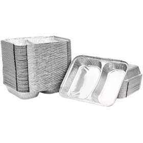 Resim Ambalaj Evi Alüminyum 2 Gözlü Kase ( 100 Adet ) 