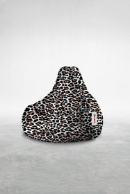 Resim earmut Damla Xl Premium Tasarım Leopar Desenli Armut Koltuk 