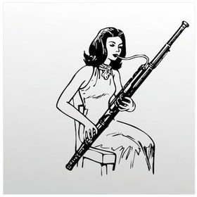 Resim Folyo Sticker Müzik Ve Aşk 80cm Uzunluk Siyah 