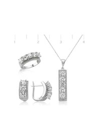 Resim Gümüş 5 Taş Kadın Set (77924081) 