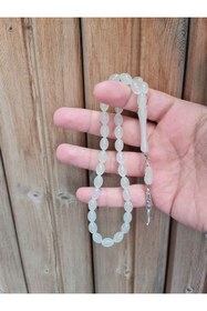 Resim Budakoğulları Gümüş Arpa Kesim Kedi Gözü Fosforlu Karanlıkta Parlayan Toz Kehribar Erkek Kedigözü Tesbih 