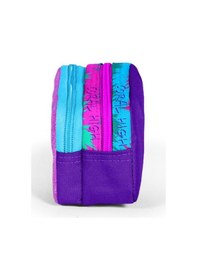 Resim Coral High Kids Mor Pembe Kedi Desenli İki Bölmeli Kalem Çantası 12050 