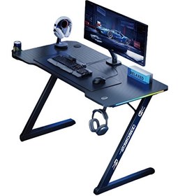 Resim Viyero Armor GD-12002E-2 BLK Z Ayak RGB Karbon Fiber E Spor Oyuncu Masası 
