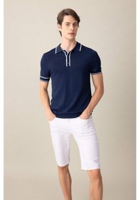 Resim DeFacto Slim Fit Dar Kesim Jean Bermuda Şort X5352AZ24SMWT34 