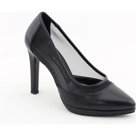 Resim Şnk 7535 Fileli Stiletto Ayakkabi Siyah 