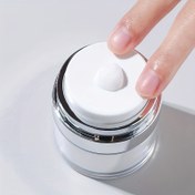 Resim 1 adet Şık 15ml Beyaz Plastik Krem Kavanozu Pompalı - Taşınabilir, Koku İçermeyen, Sadece Elde Yıkanır, Seyahat İçin İdeal - Yüz Nemlendirici & Losyon Dağıtımı İçin Mükemmel, Krem Kavanozları 