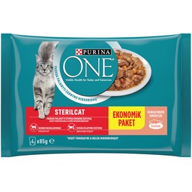 Resim Purina One Pouch Balıklı Kısırlaştırılmış Kedi Maması 85 G x 4 