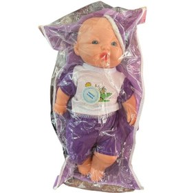 Resim Asya Oyuncak Sesli Asya Bebek 35cm Elf23202-mor 