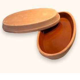 Resim 2'li Toprak Sırlı Oval Balık Güveci Pişirme Tavası 30x15x4 Toprak 