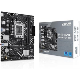 Resim ASUS Prime H610M-F D4 R2.0 DDR4 (3200MHz)OC M.2 HDMI PCIe 4.0 1700P mATX Anakart 