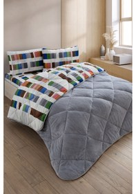 Resim Veluna Çift Kişilik Wellsoft Yorgan Uyku Seti Çok Renkli 