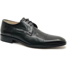 Resim Nevzat Onay 5664-223-1 Noc Erkek Klasik Kösele Ayakkabı Siyah Cilt 