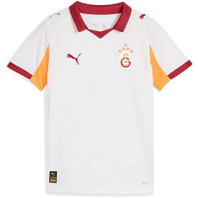 Resim Puma Galatasaray Away Çocuk Beyaz V Yaka Forma 