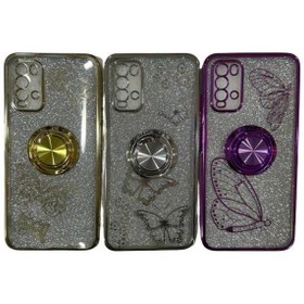 Resim Xiaomi Redmi 9t Simli Yüzüklü Standli Silikon Kilif 