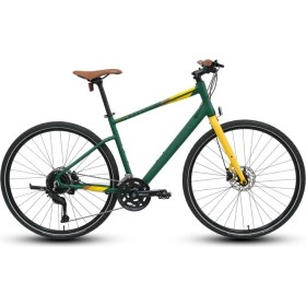 Resim Carraro Sportive 328 480H 27 Vites Şehir Bisikleti Mat Koyu Yeşil-Sarı-Kahverengi 