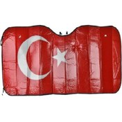 Resim Carub Perde Güneşlik Ön Büyük Boy Türk Bayrağı 