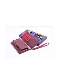 Resim Bordo Damla Model Trend Kadın Cüzdanı Bordo 