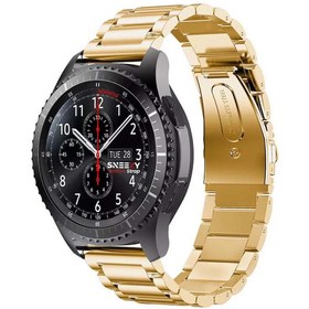 Resim Samsung Gear S3 Frontier R760 - S3 Classic R770 22mm Uyumlu Ironweft Döküm Çelik Metal Kordon 