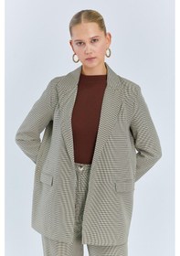 Resim Mixray 4580 Kadın Pitikare Blazer Ceket Vizon 