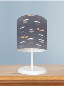 Resim Mekta Home Bebek Ve Çocuk Odası Ayda Oturan Tavşan Desenli Abajur 