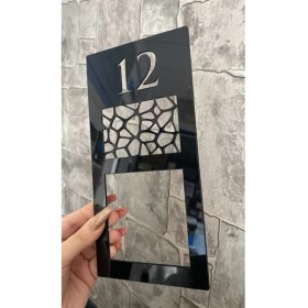 Resim 10 ADET Yönline Daire Kapı Numarası Zil Priz Çerçevesi 