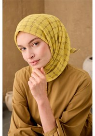Resim Silk Home Yaz Esintisi Eşarp 150003-24 Koyu Vizon, Sarı 