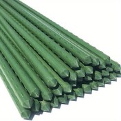 Resim 10 Adet Bahçe Kazığı - Bitki ve Ağaçlar için Kaplamalı Çelik Kazıklar, Kaymaz, Hava Koşullarına Dayanıklı, Çift Başlı Tasarım, 60.05cm Güvenli Bitki Destek Malzemeleri 